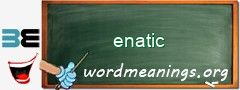 WordMeaning blackboard for enatic